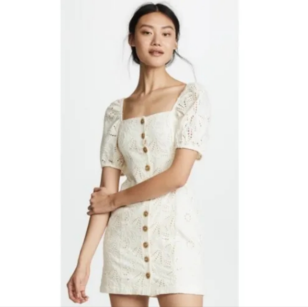 Free People Danielle Cotton Eyelet Mini Dress